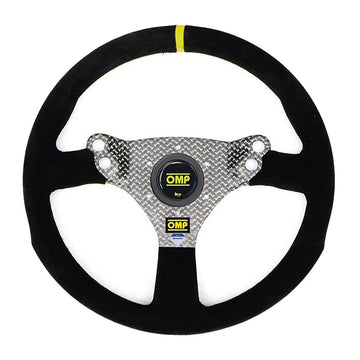 OMP 320 HYBRID S Flat Steering Wheel | Carbon Dyneema Suede