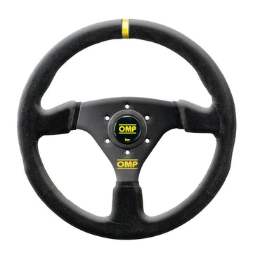 OMP Targa 330 Steering Wheel | 330mm Black Suede Flat Racing Wheel