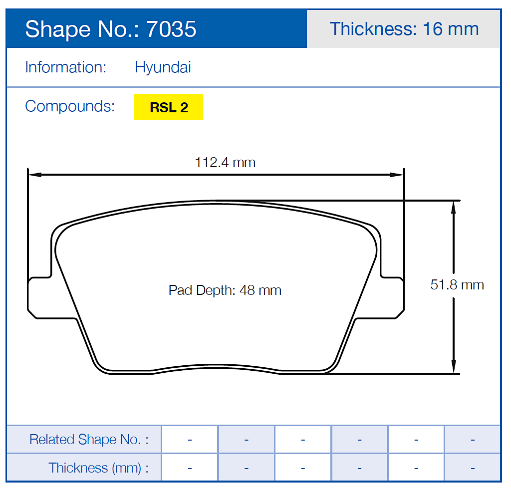 Pagid 7035 Racing Brake Pads