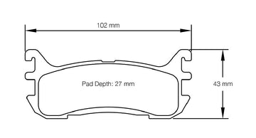 Pagid Racing Brake Pads No. 8129 USA (Rear)