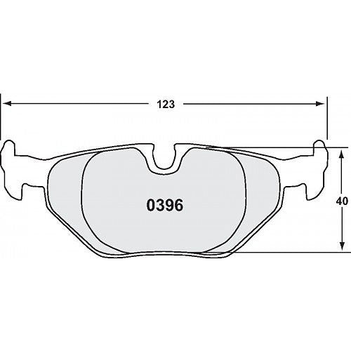 Performance Friction PFC Brake Pads 0396.XX.17.44 (Rear)